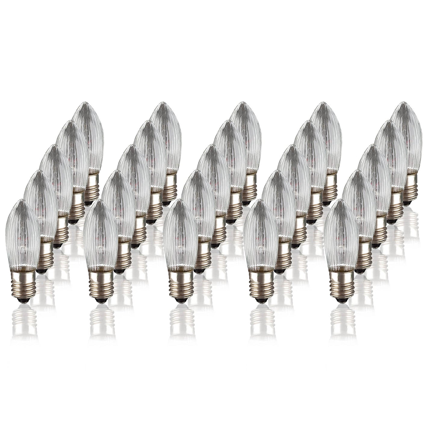 Riffelkerze, 5 V / 3 W, klar, 25er Schachtel