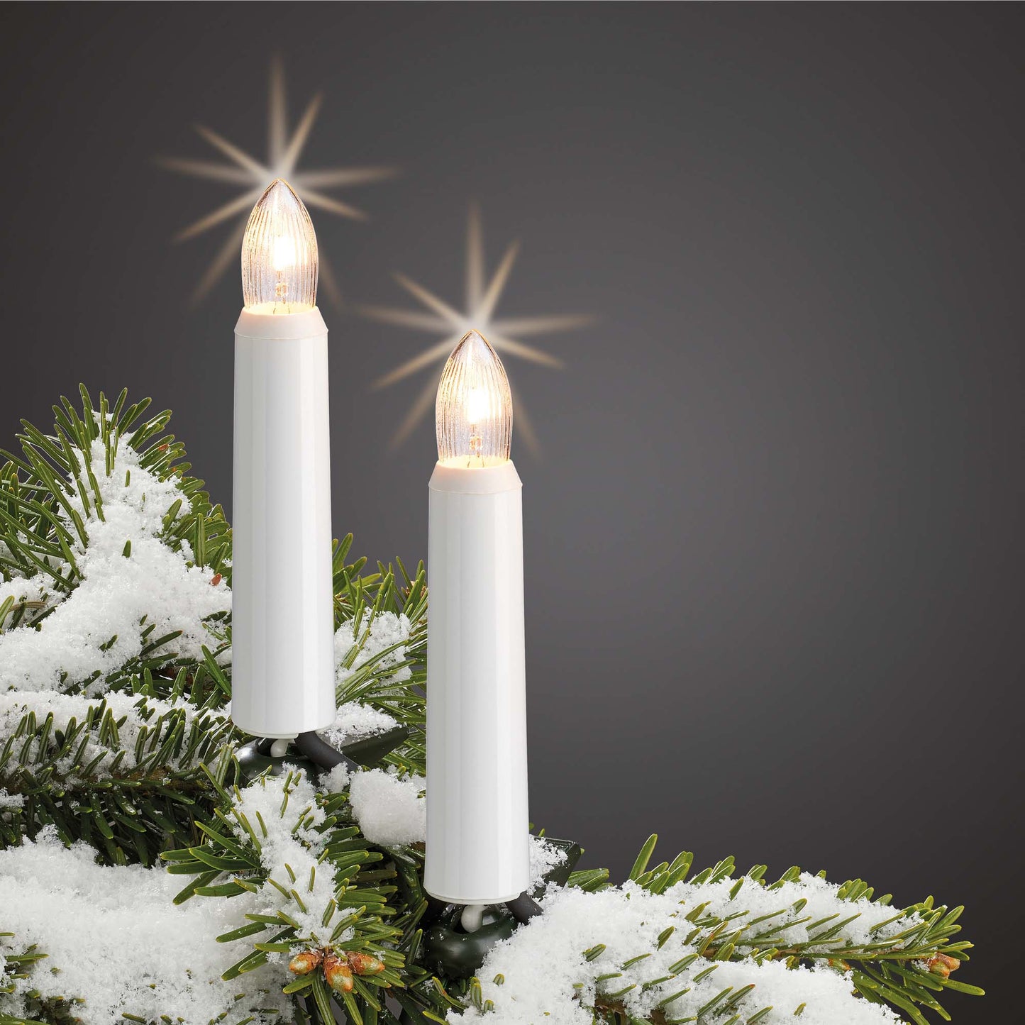 Ersatzkerzen Lichterkette LED-Filament 8V 0,3W für Lichterketten & Schwibbogen, 3 Stk Riffelkerzen E10 für 30 Brennstellen innen & außen 912425