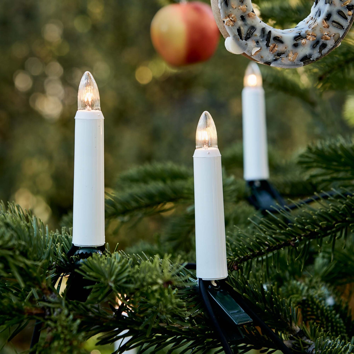 Ersatzkerzen Lichterkette 8V 3W für Lichterketten & Schwibbogen, 3 Stk Riffelkerzen E10 für 30 Brennstellen innen & außen 920000