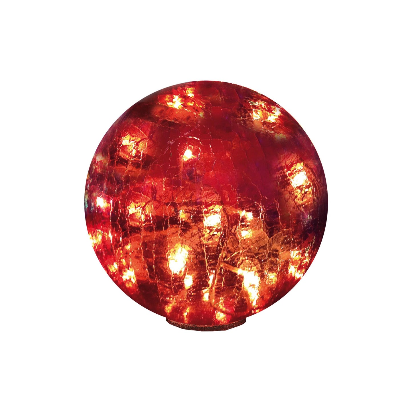LED-Dekokugel Rissoptik, 24 LEDs rot, 25 cm DIA, Außen-Transformator