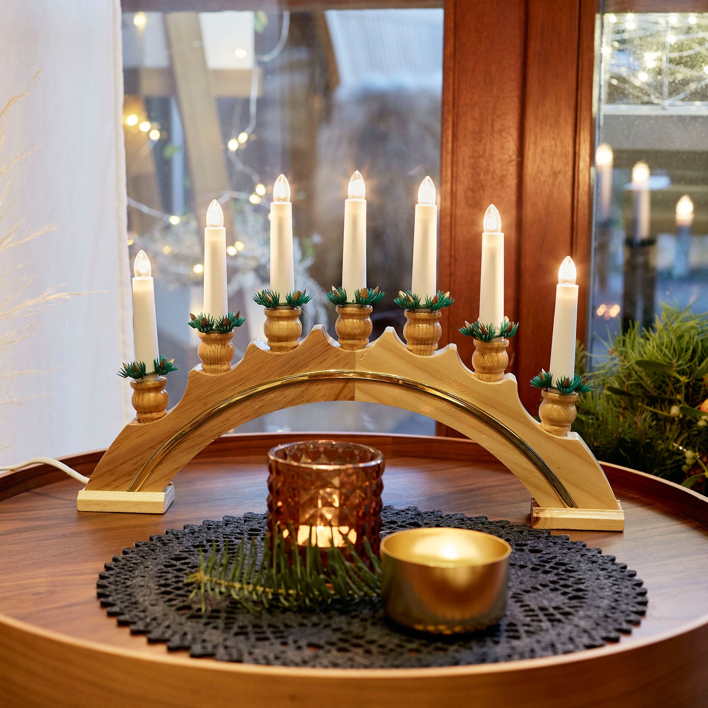 LED-Filament-Riffelkerzen 8V 5er-Pack innen