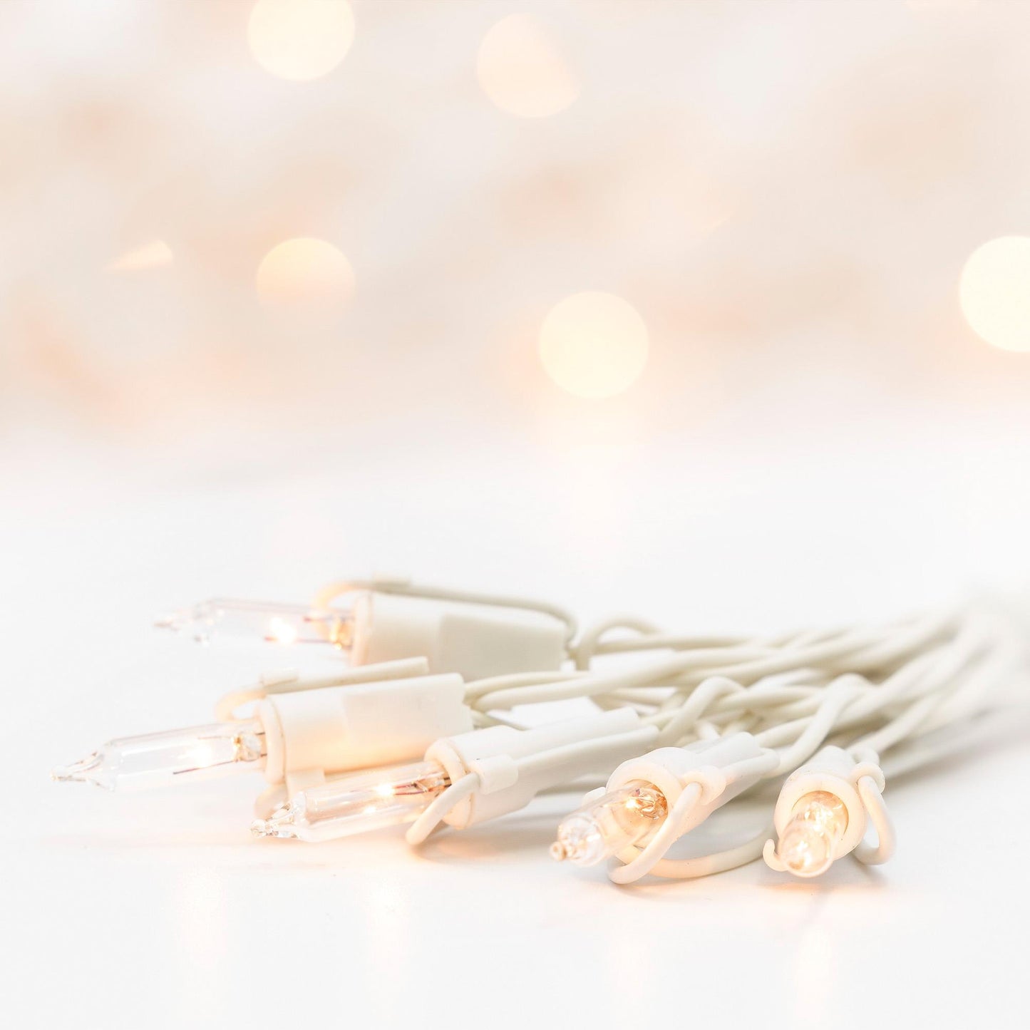 208-tlg. Pavillon-Netz, weißes Kabel, klare Birnen, 3 x 3 m, Außen-Trafo