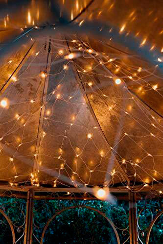 LED-Lichtnetz, 2x2m, 160 LEDs, ww, Außen-Transformator