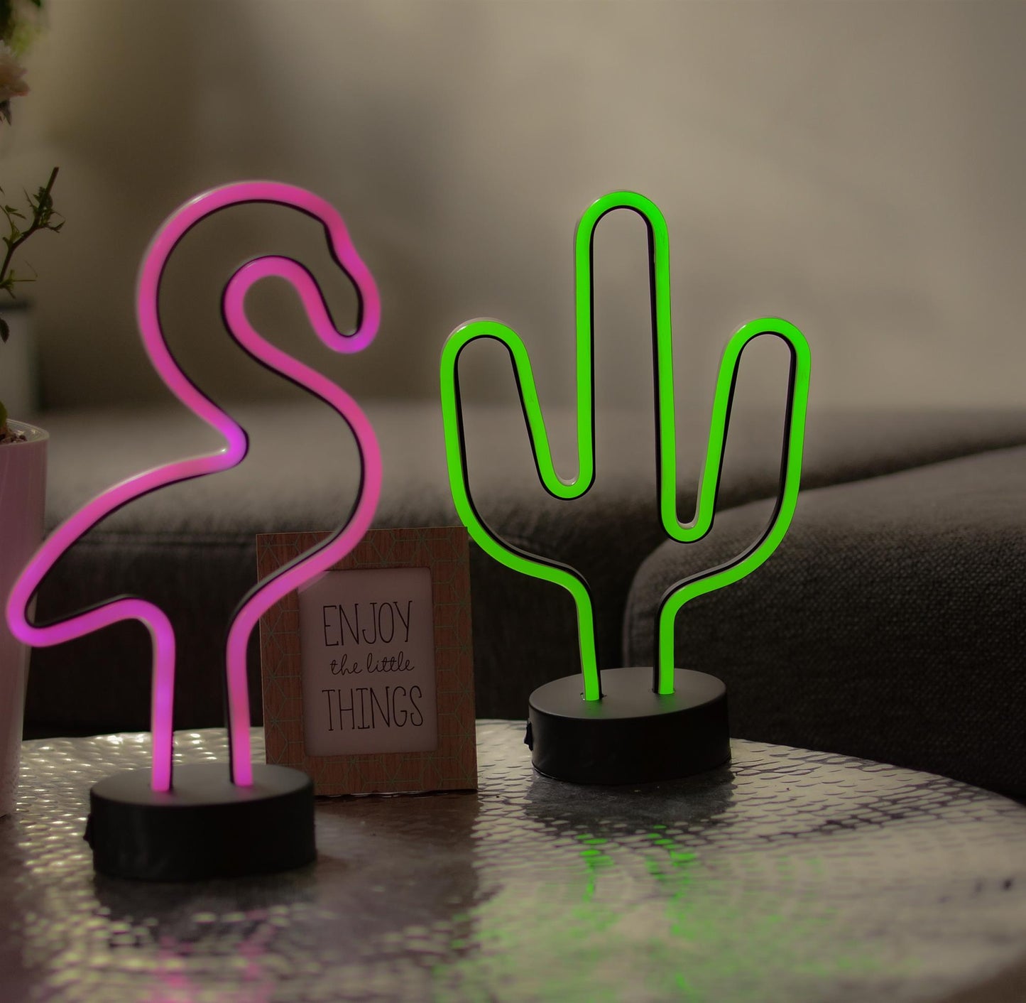 LED-Flamingo, pink, Höhe: 30 cm, batteriebetrieben