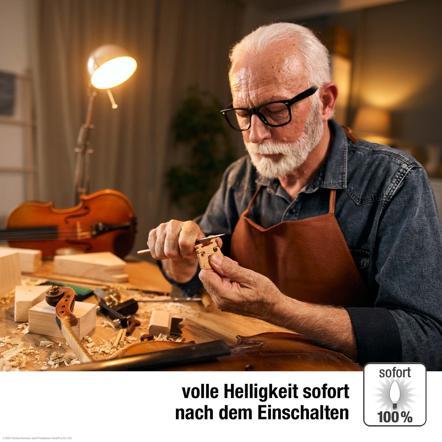 Hellum LED Glühbirne kerzenform E14, warmweiß, 2,2W, 250 Lumen, 2700 Kelvin 3-er Set 220155
