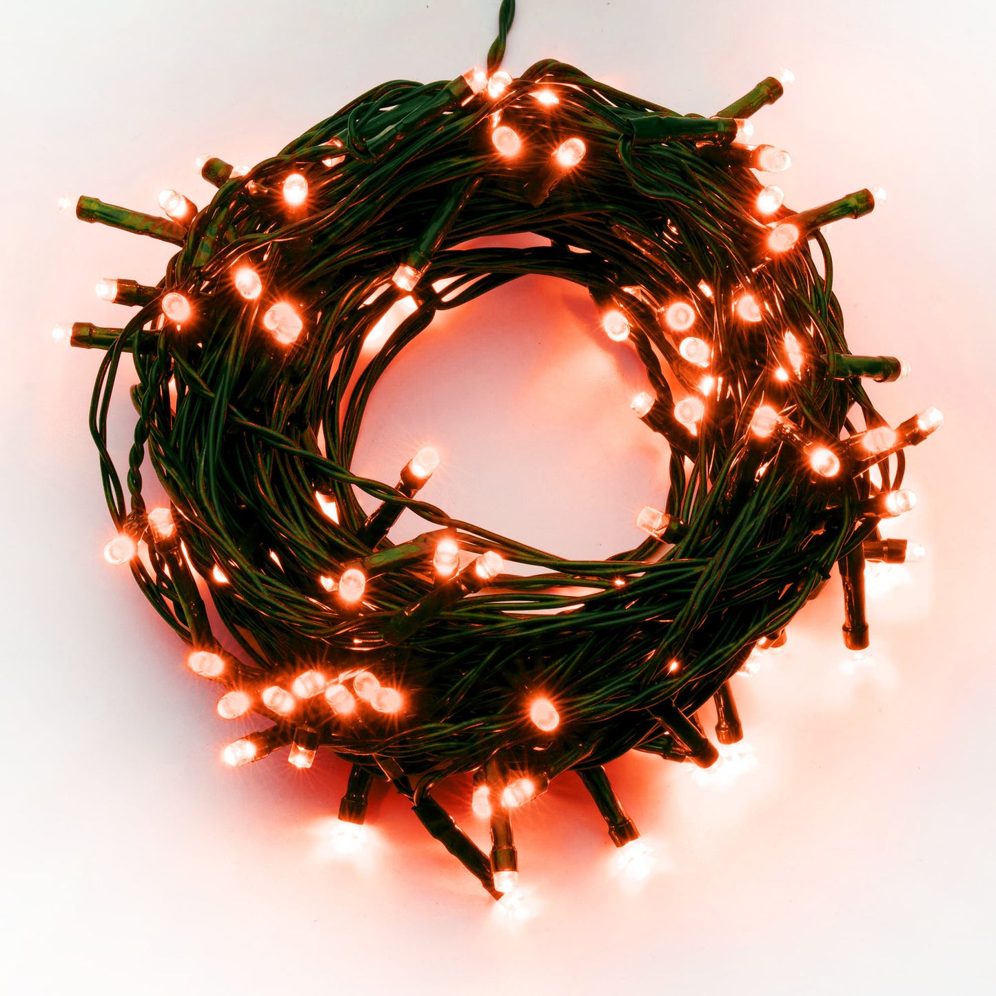 Hellum LED Lichterkette, 40 LEDs, mandarinfarben, mit Timer, beleuchtet 3,90m, 150025