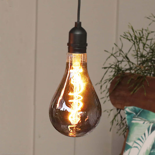 LED-Filament Vintage-Lampe,Ø10 * 20 cm,  "Smokey", mit Fernbedienung und Timer, batteriebetrieben