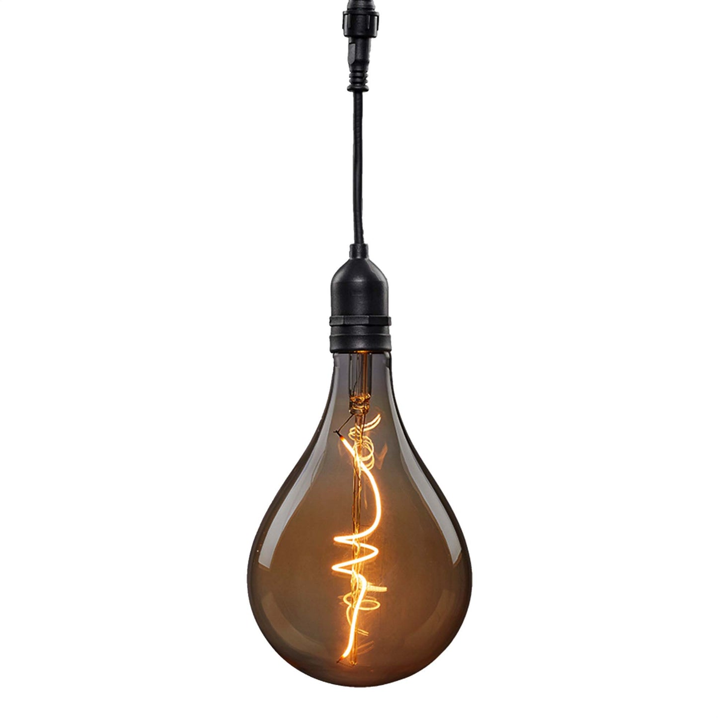 LED-Filament Vintage-Lampe,Ø10 * 20 cm,  "Smokey", mit Fernbedienung und Timer, batteriebetrieben