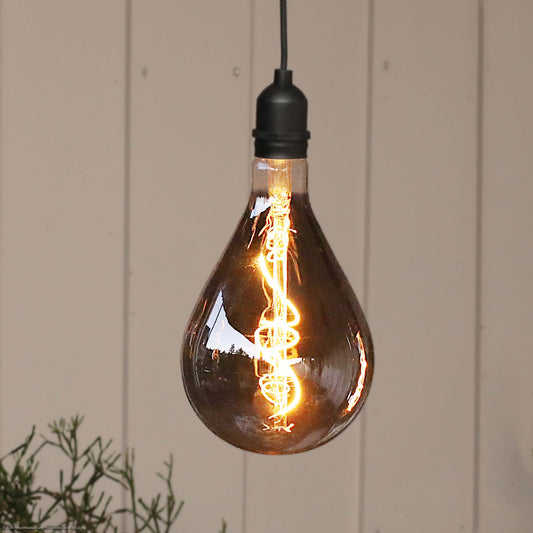 LED-Filament Vintage-Lampe,Ø13 * 27 cm,  "Smokey", mit Fernbedienung und Timer, batteriebetrieben