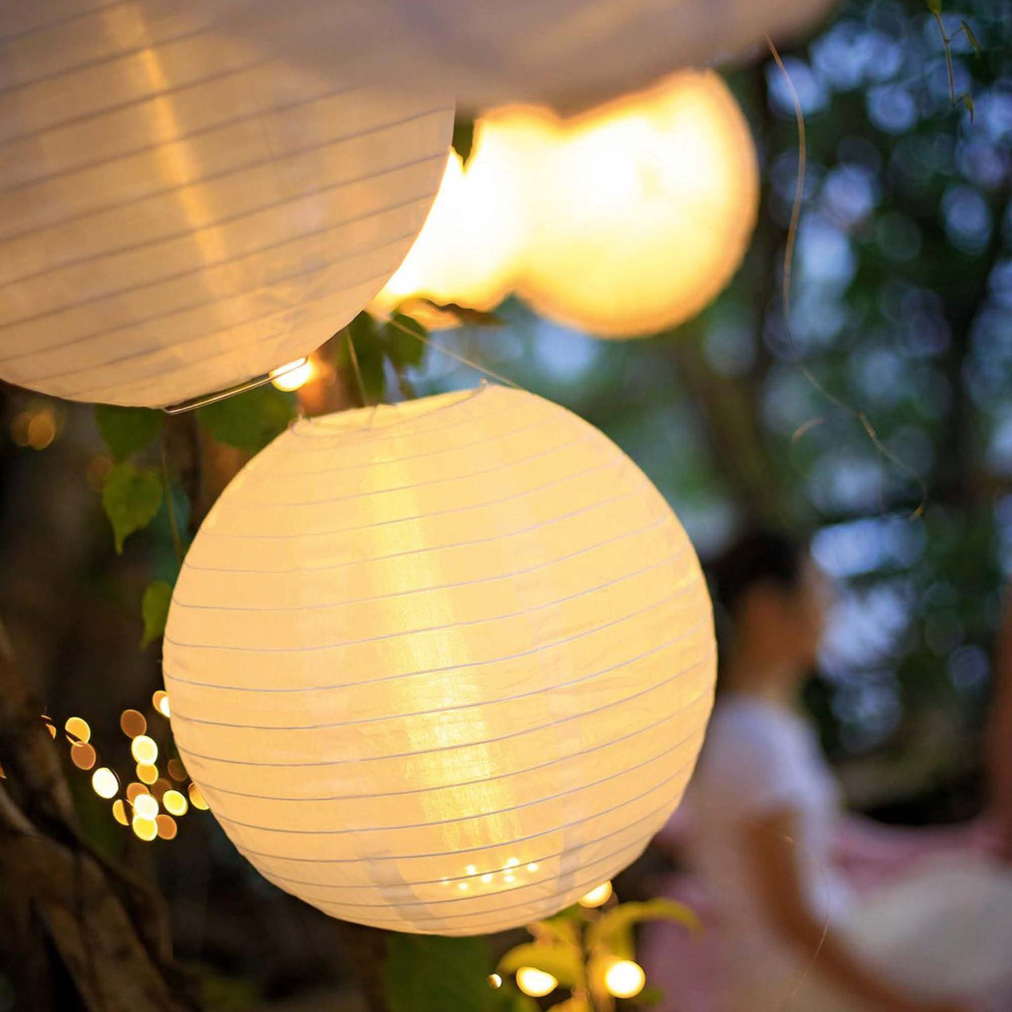 LED Lampions außen wetterfest, 5x LED für Lampions mit Fernbedienung, warmweiß 150971