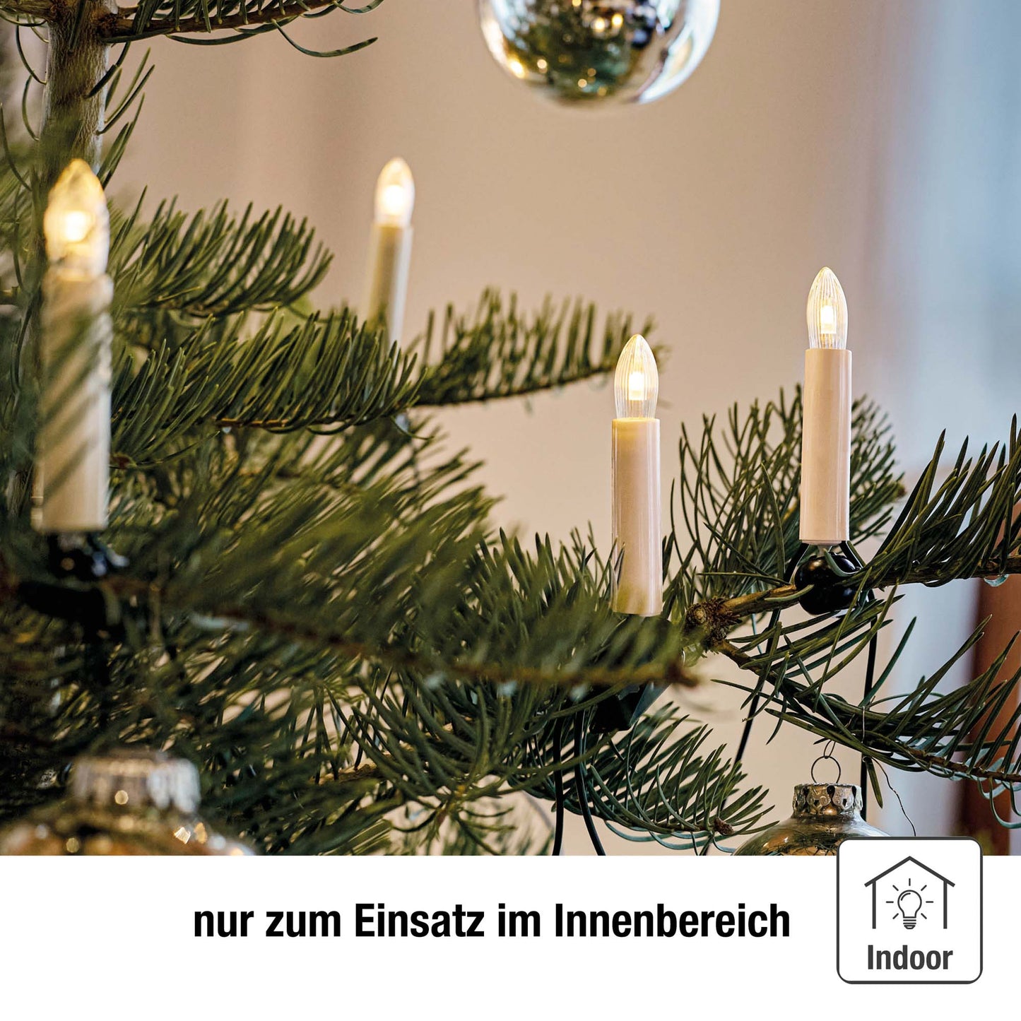 Ersatzkerzen Lichterkette LED 8-55V 0,5W für Lichterketten & Schwibbogen, 10 Stk Riffelkerzen E10 für innen 151350