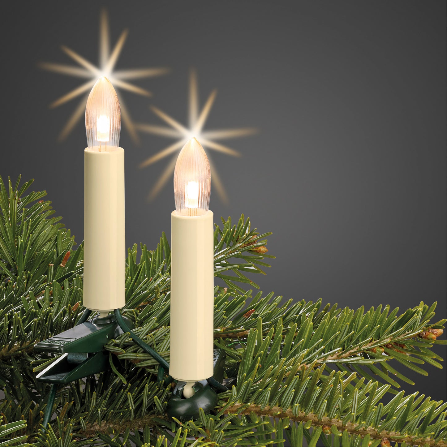 Ersatzkerzen Lichterkette LED 8-55V 0,5W für Lichterketten & Schwibbogen, 10 Stk Riffelkerzen E10 für innen 151350