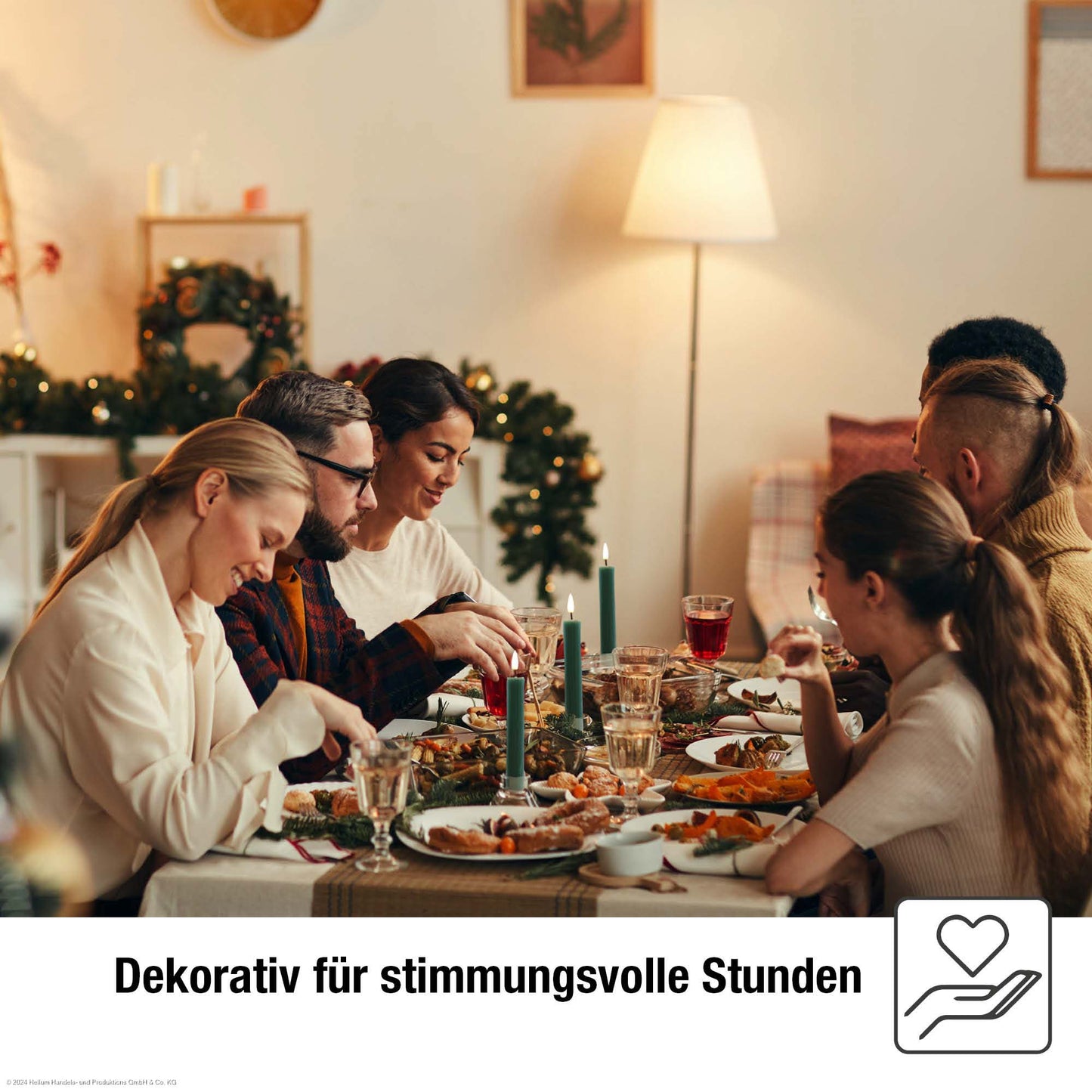 2er-Set LED-Tafelkerzen Echtwachs crèmefarben mit Flammenoptik 2AAA batteriebetrieben mit Fernbedienung, 525182