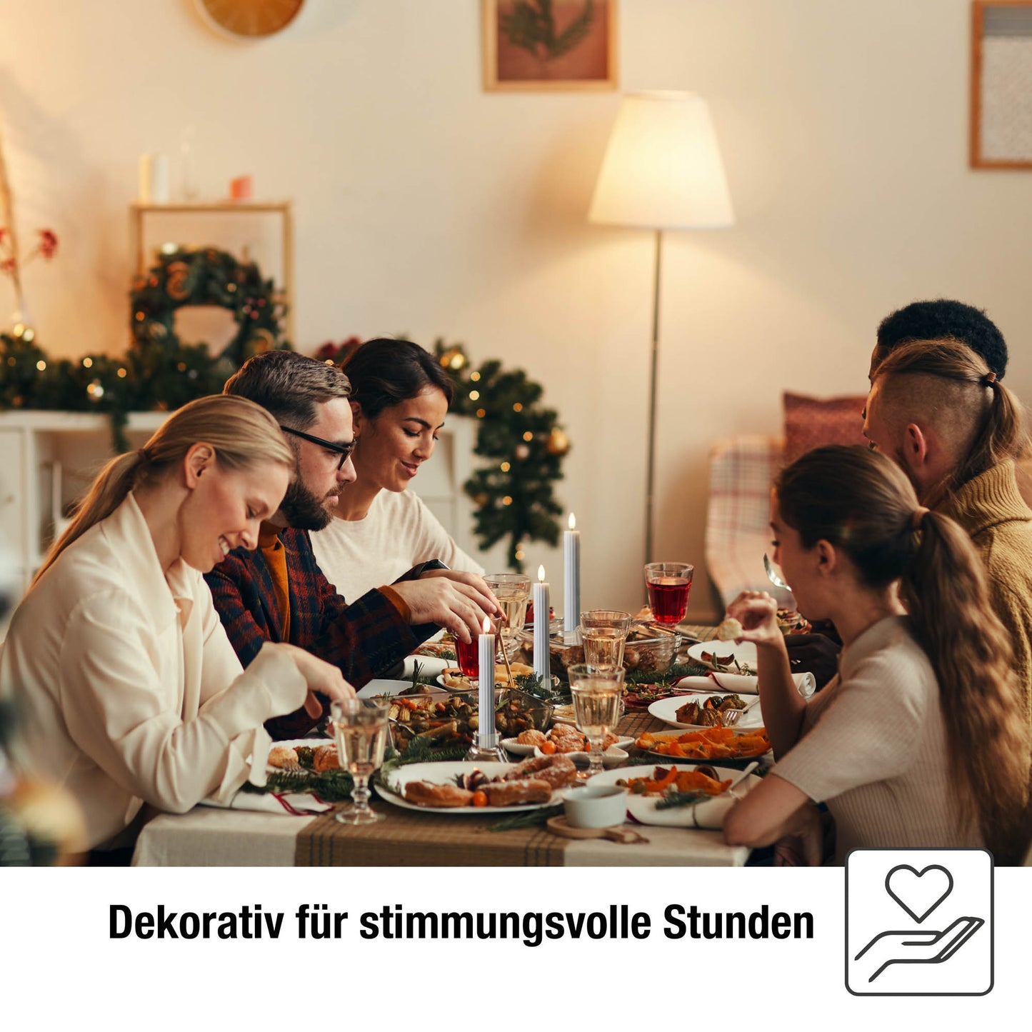 LED Stabkerzen grau 4 Stück aus Echtwachs, mit Timer und Fernbedienung, batteriebetrieben 153248