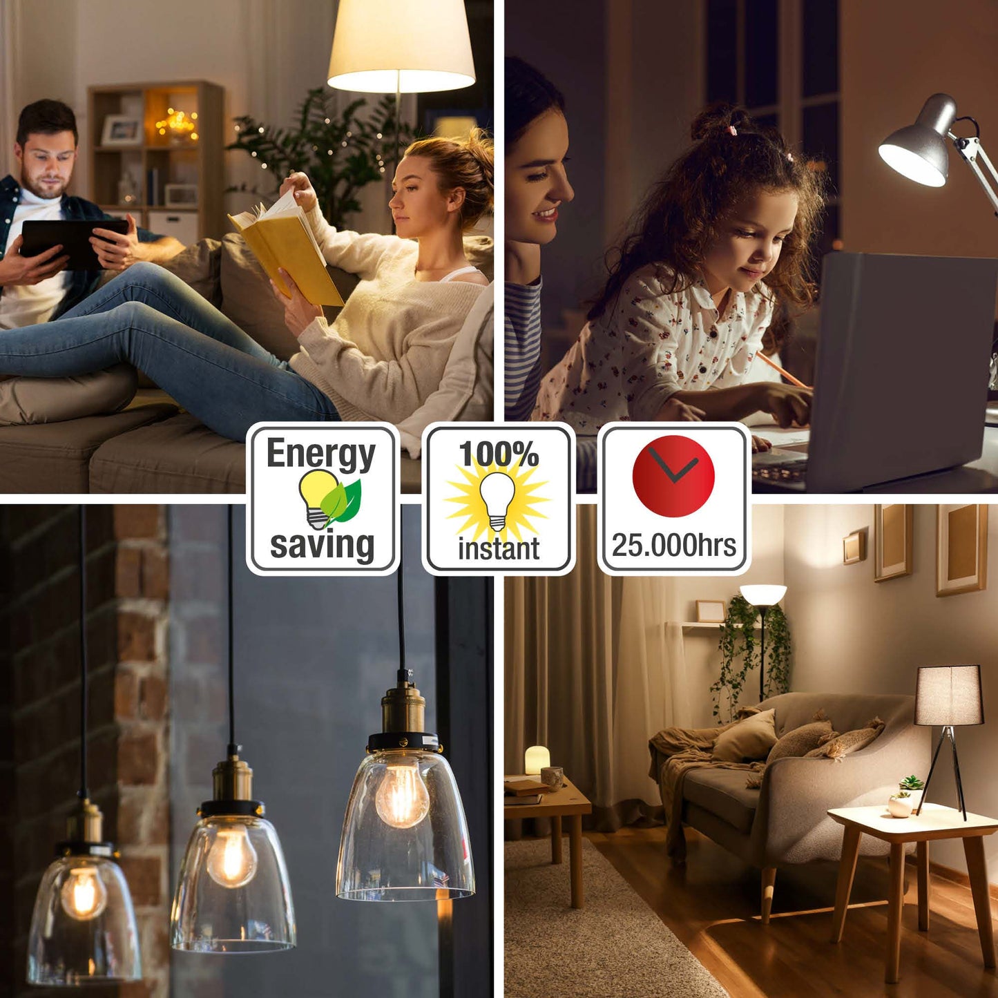 5er-Set_LED-Glühlampe A60,  E27, 4,2 W dimmbar, 470 lm, klar
