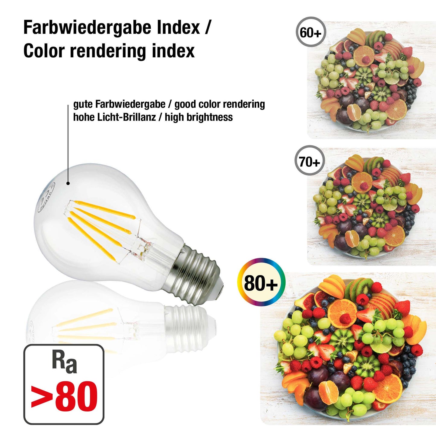 3er-Set_LED-Glühlampe A60,  E27, 7 W, dimmbar, 806 lm, klar