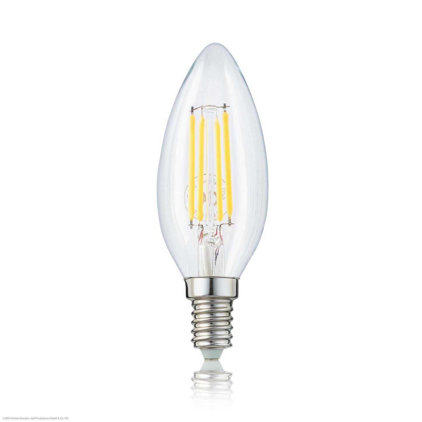 LED-Kerzenlampe C35, E14, 4,5 W, Glas klar, 470 lm