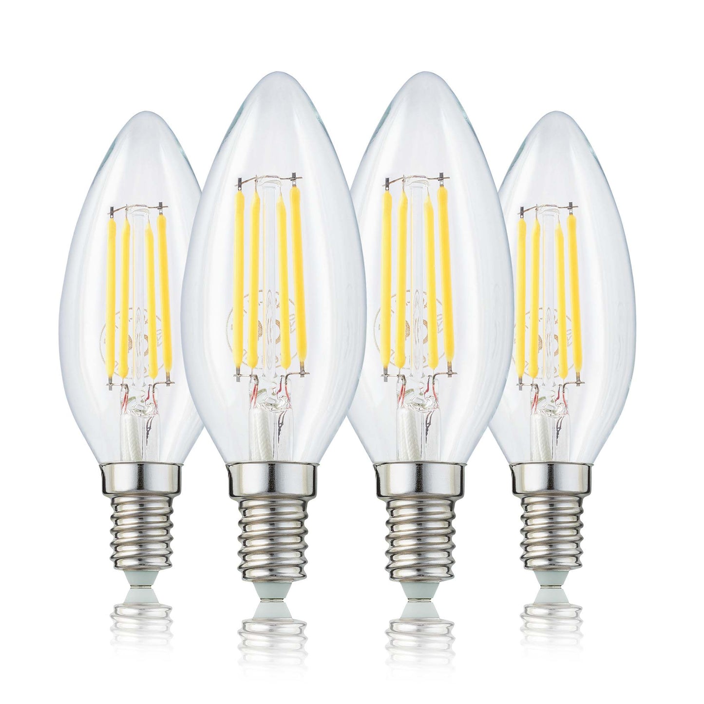 4er-Set_LED-Kerzenlampe C35,  E14, 4,5  W, 470 lm, klar