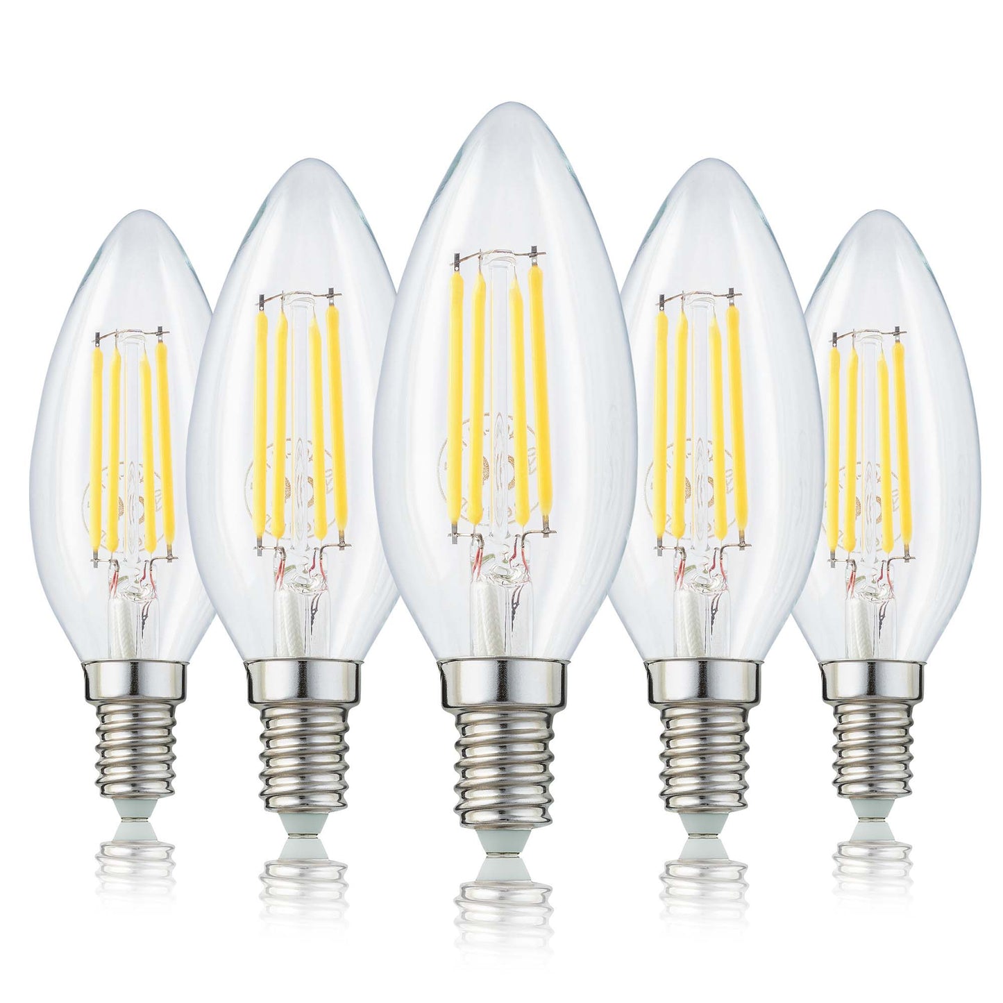 5er-Set_LED-Kerzenlampe C35,  E14, 4,5 W, 470 lm, klar