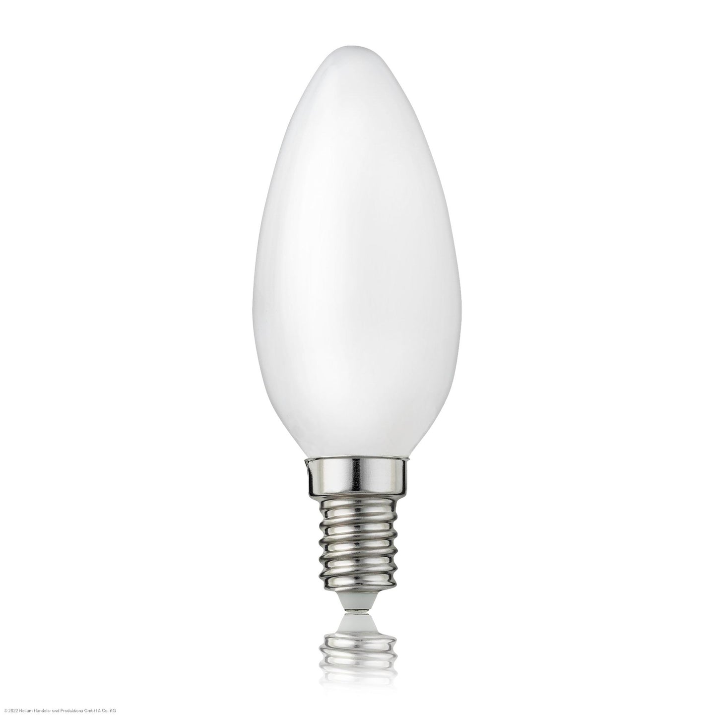 Hellum LED-Filament Glühbirne, E14, 2,5W, 250 Lumen, C35, 2700 Kelvin, warmweiß, matte Kerzenlampe 1 Stück 207200