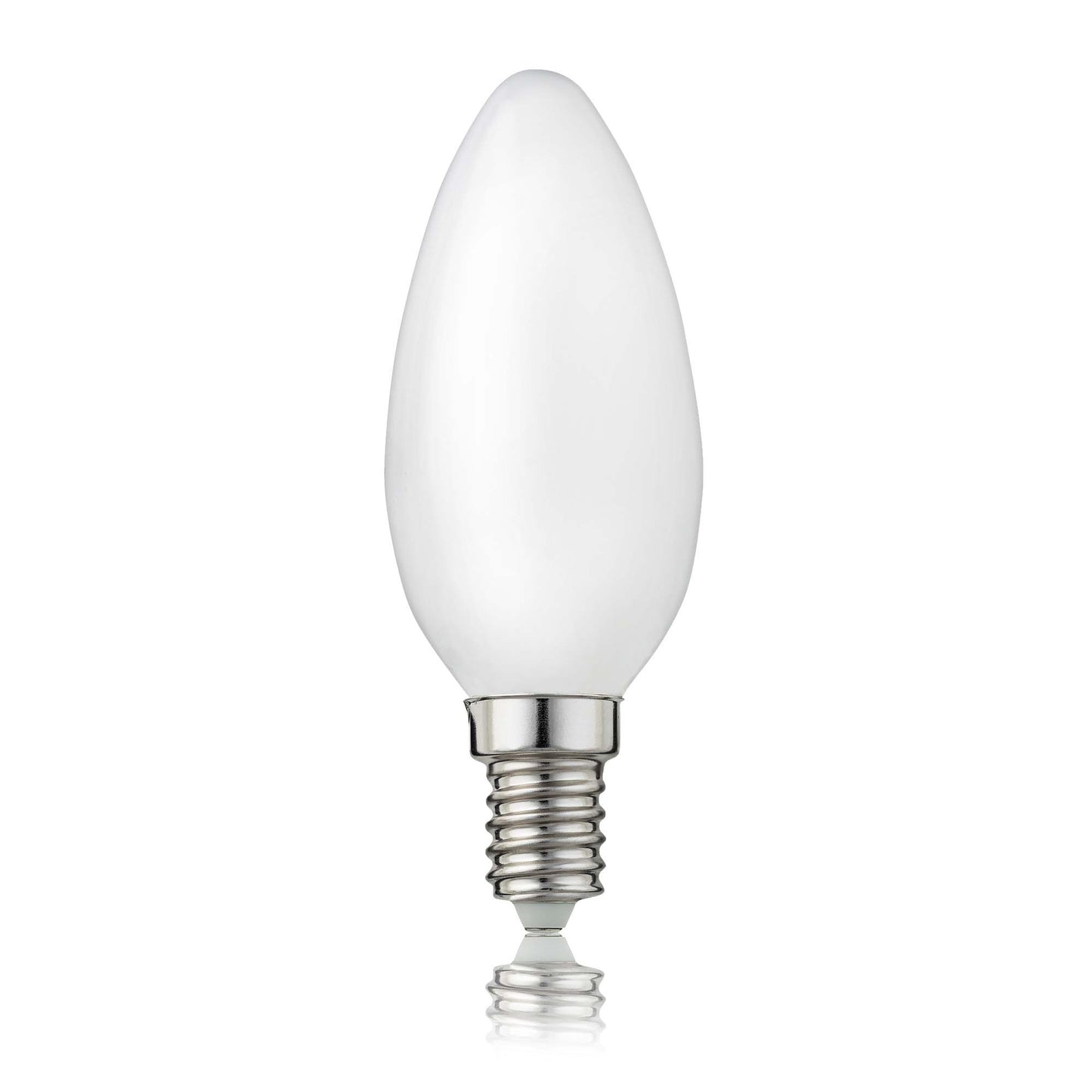 Hellum LED-Filament Glühbirne, E14, 2,5W, 250 Lumen, C35, 2700 Kelvin, warmweiß, matte Kerzenlampe 1 Stück 207200