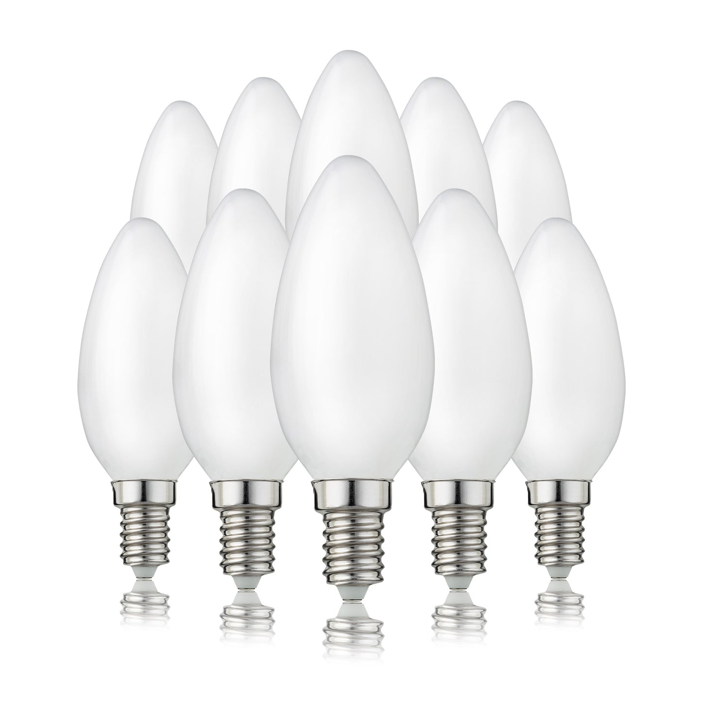 10er-Set_LED-Kerzenlampe C35,  E14, 4,5W, matt