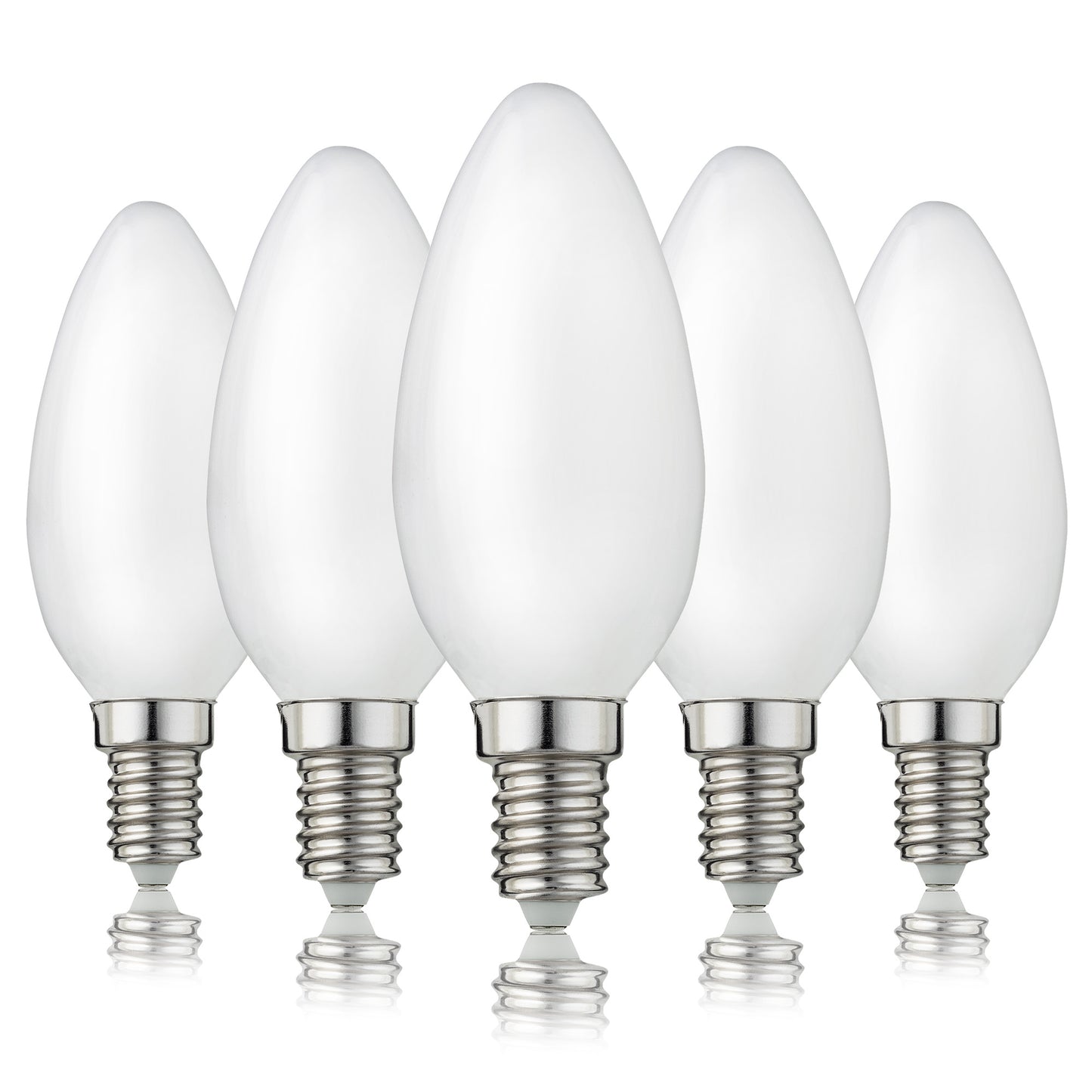 5er-Set_LED-Kerzenlampe C35,  E14, 4,5W, 470L, matt