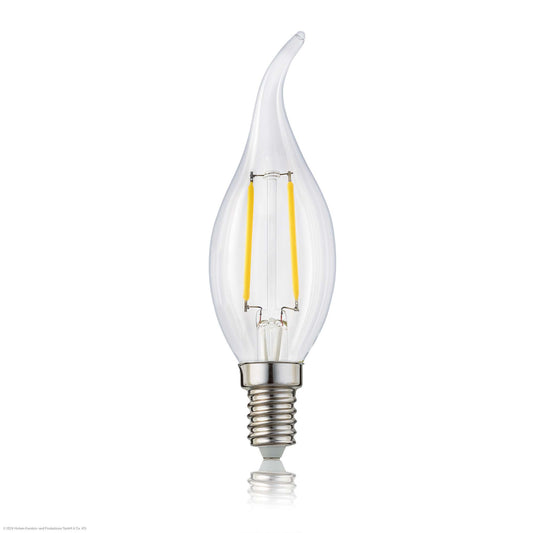 Glühbirne E14 LED warmweiss Kerzenform Windstoß klar 2,2W, 250lm, 2700K 207316