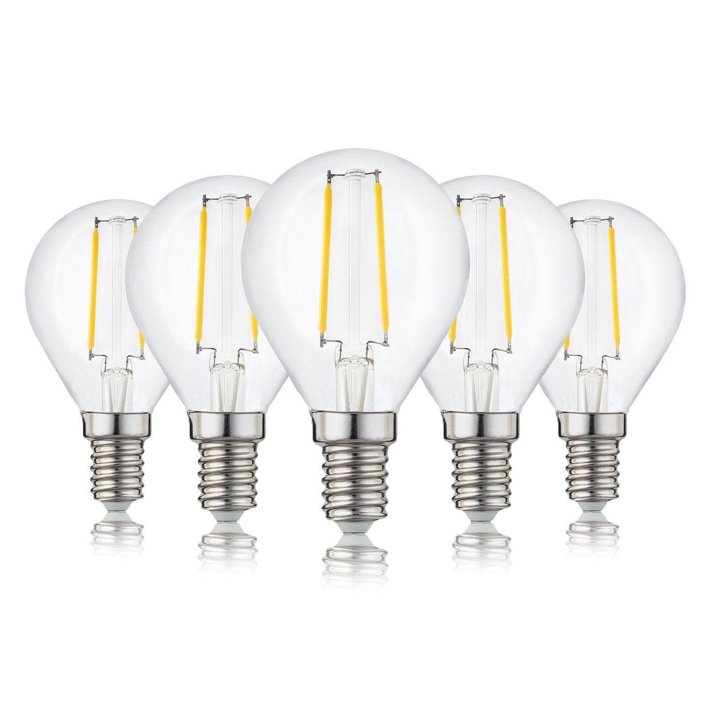 5er-Set_LED-Tropfenlampe G45,  E14, 2,5 W, 250 L, klar