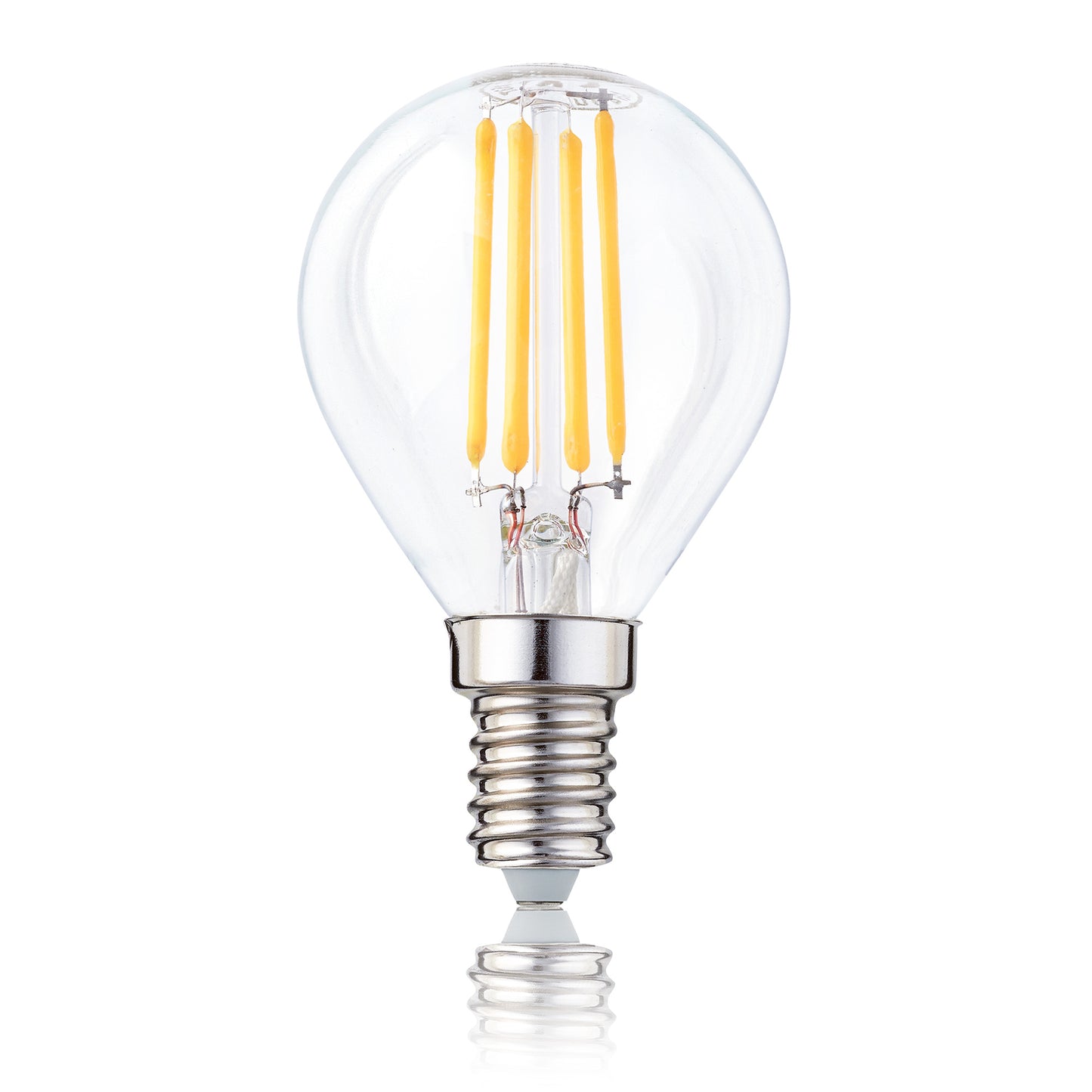 LED-Glühlampe G45, E14, 4,2 W, klar, dimmbar, Ra 90, 470 lm, 208139