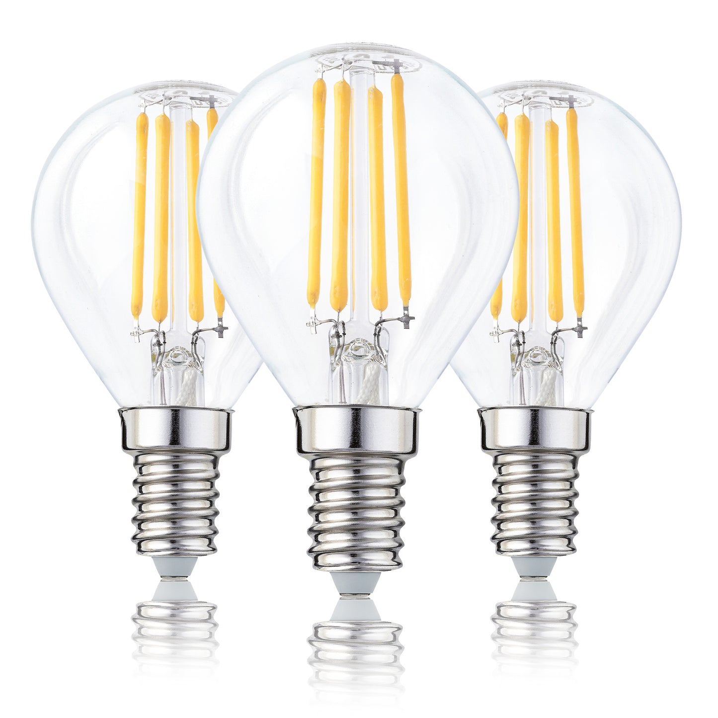 3er-Set_LED-Tropfenlampe G45,  E14, 4,2 W, 470lm, klar