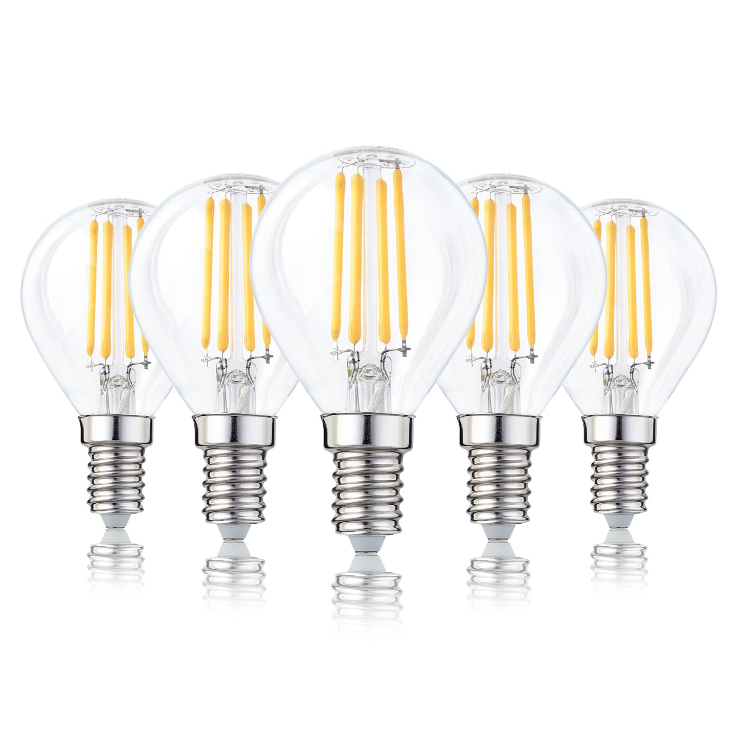 5er-Set_LED-Tropfenlampe G45,  E14, 4,5 W, 420 L, klar