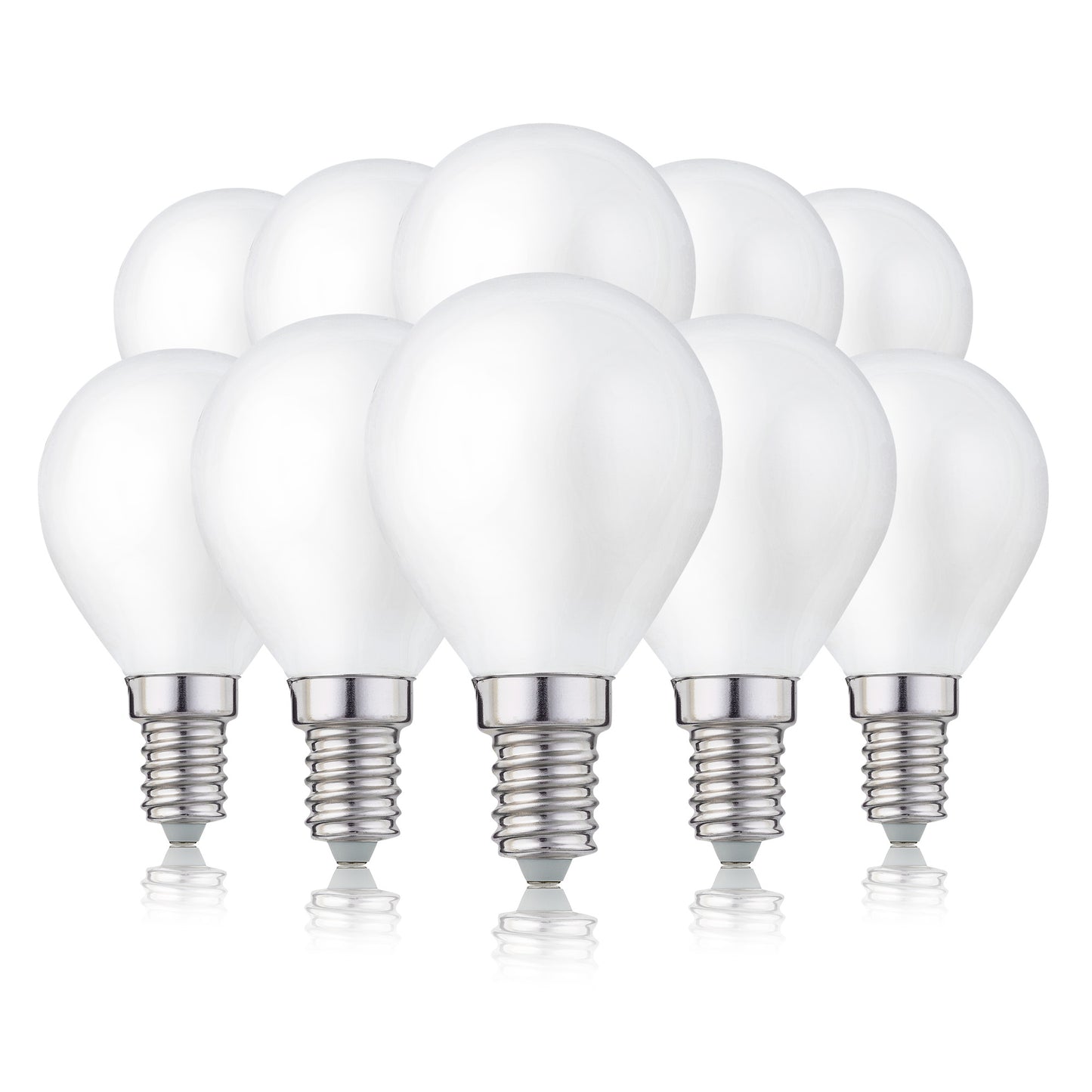 10er-Set_LED-Tropfenlampe G45,  E14, 2,2 W, matt