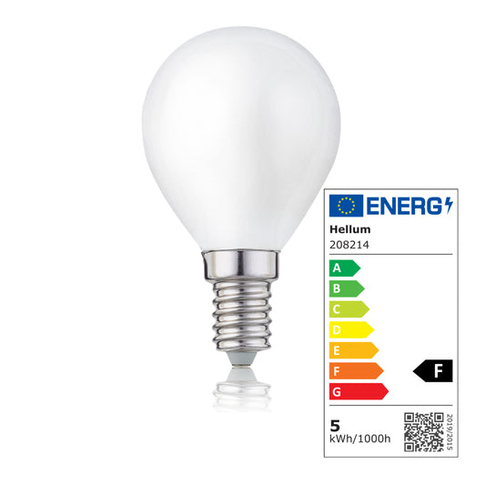 LED Glühbirne E14, warmweiß, 4,5W 470 Lumen, matt, EPREL ID 1177294