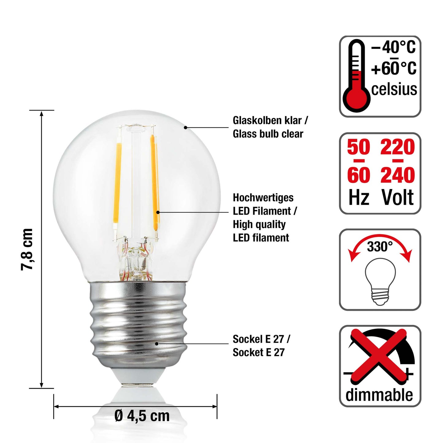 3er-Set_LED-Tropfenlampe. G45 E27 2,5 W klar