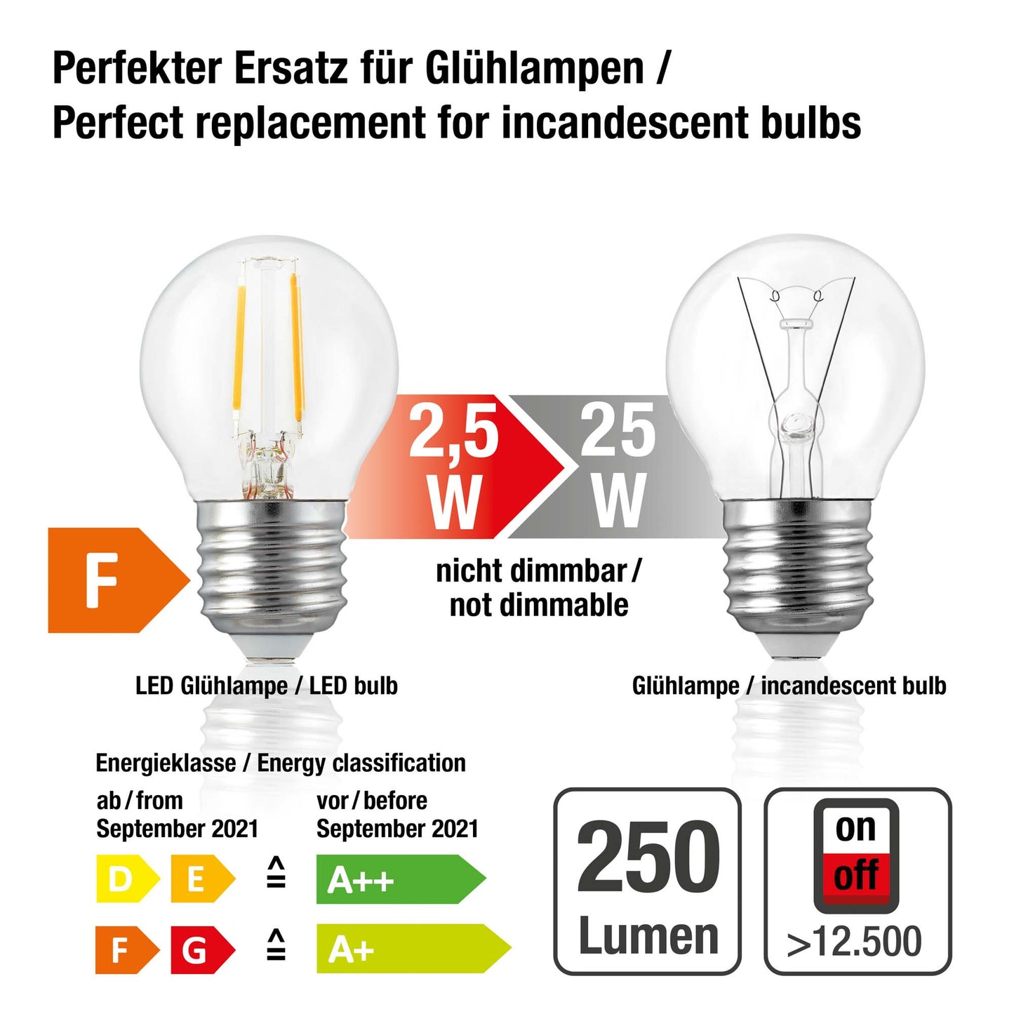 3er-Set_LED-Tropfenlampe. G45 E27 2,5 W klar