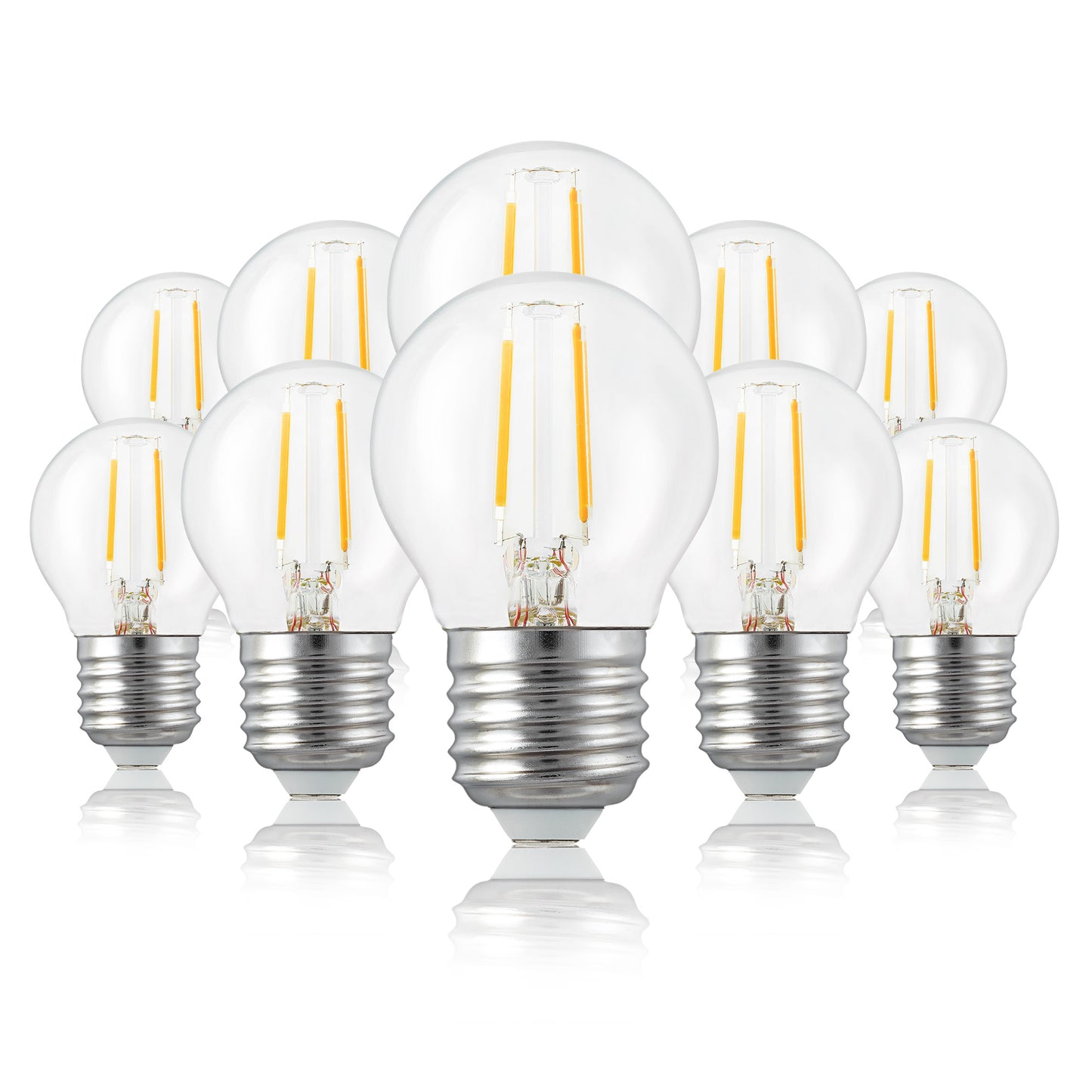 10er-Set_LED-Tropfenlampe G45 E27 2,2 W klar