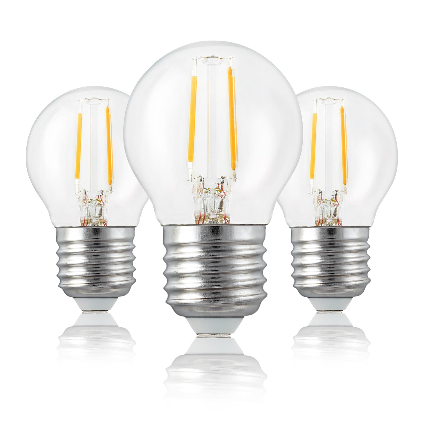 3er-Set_LED-Tropfenlampe. G45 E27 2,2 W klar