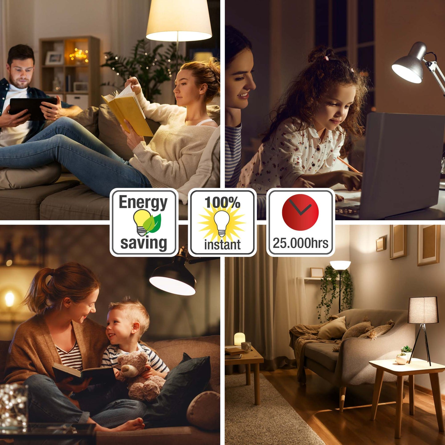 Hellum LED Glühbirne Mini Globe, E27 Lampe Warmweiß 2700 K, 2,5 W matt, 3er Set 220452