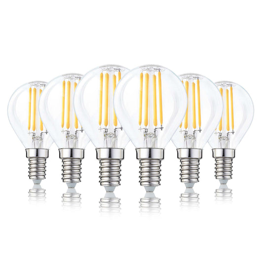 6er-Set LED-Glühlampe G45, E14, 4,2 W, 470 lm, 4 Filamente 220766