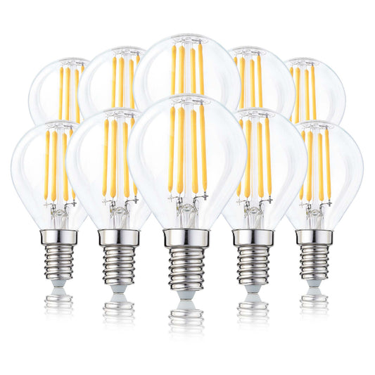 10er-Set LED-Glühlampe G45, E14, 4,2 W, 470 lm, 4 Filamente 220773