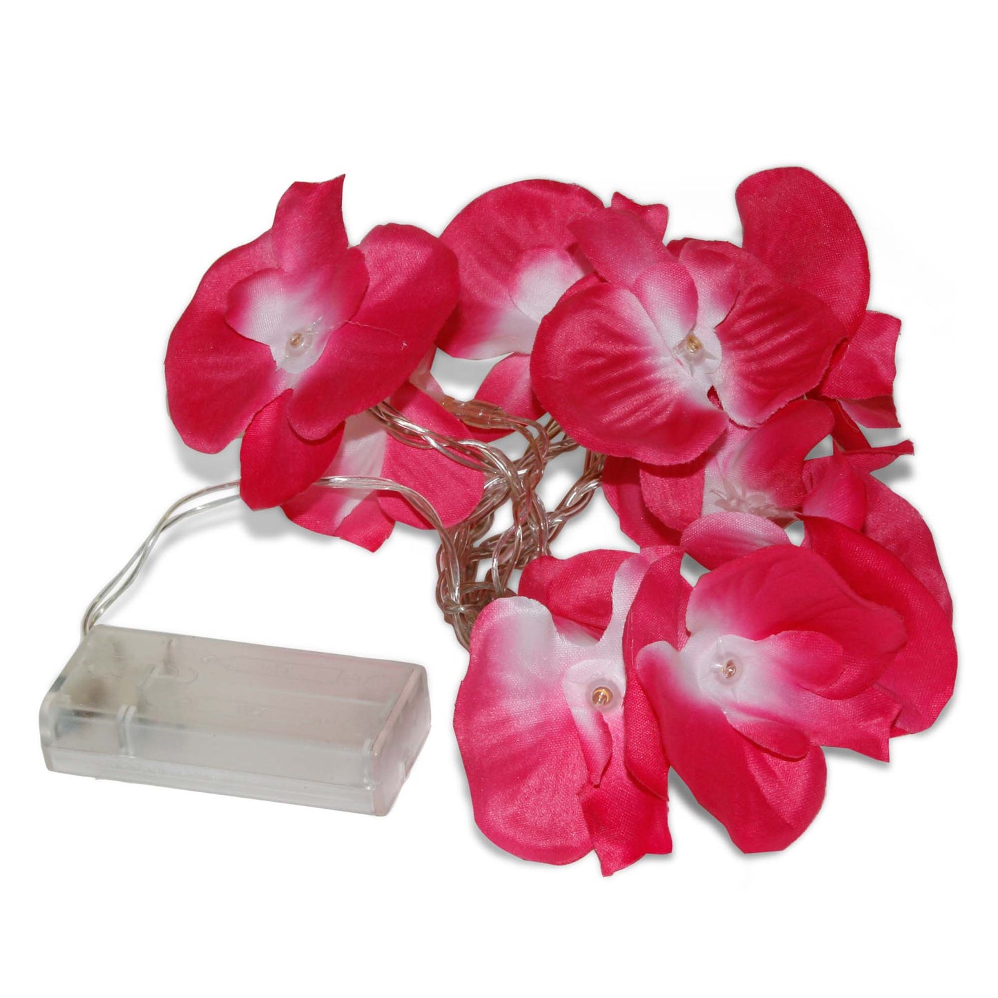 2er Set 10-tlg.LED-Lichterkette mit Orchideen, batteriebetrieben 300178