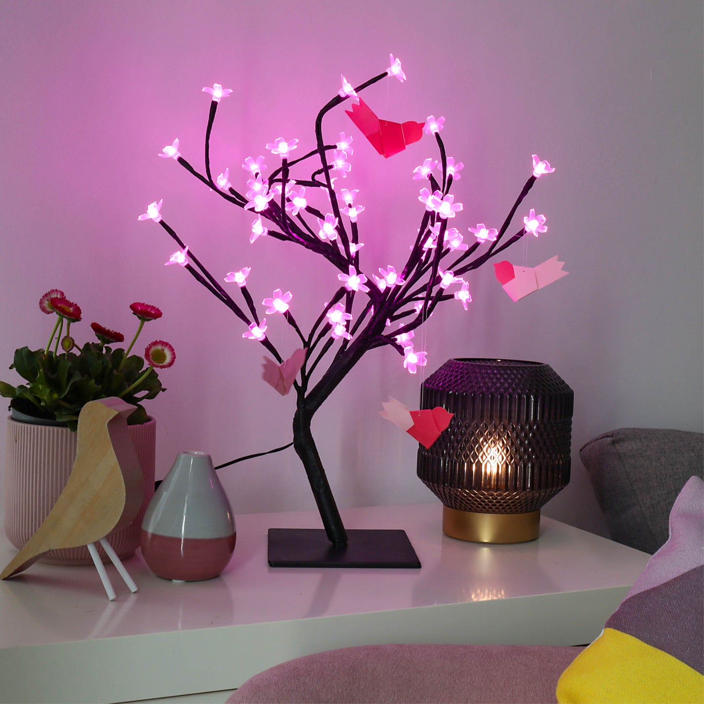 LED-Baum mit Kirschblüten, 48 LEDs