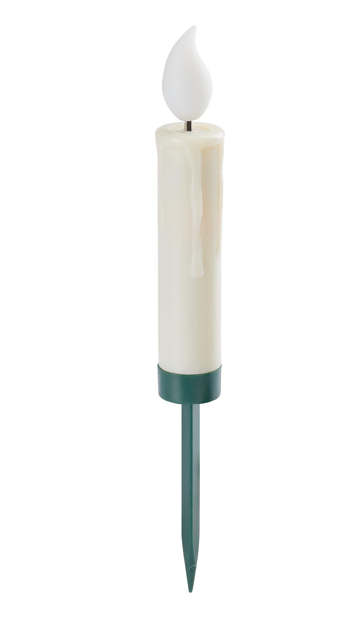 12-tlg. LED-Weihnachtsbaumkerzen ohne Kabel, flackernd / nicht flackernd, warm-weiße LEDs