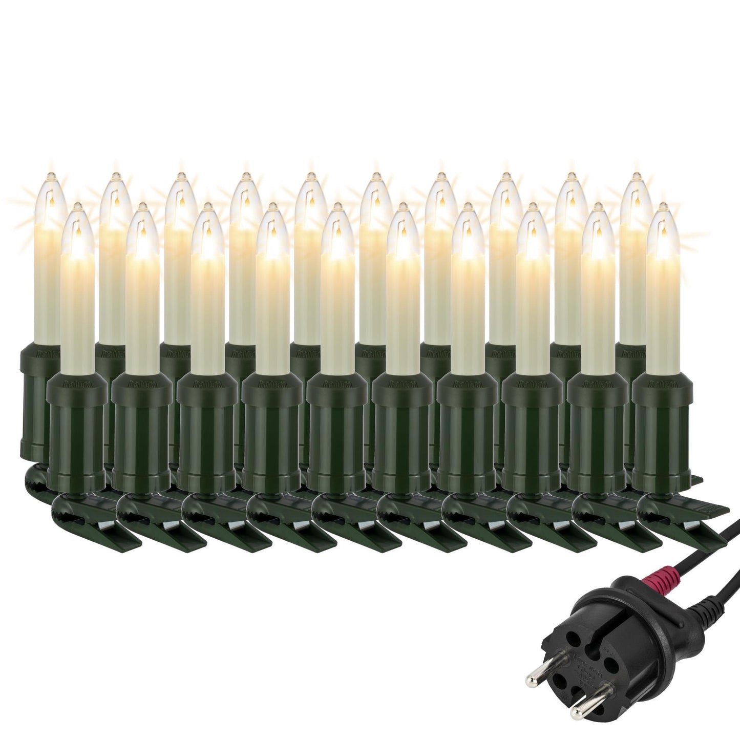 LED-Filament Schaftkerzenkette 20 LEDs ww, für außen