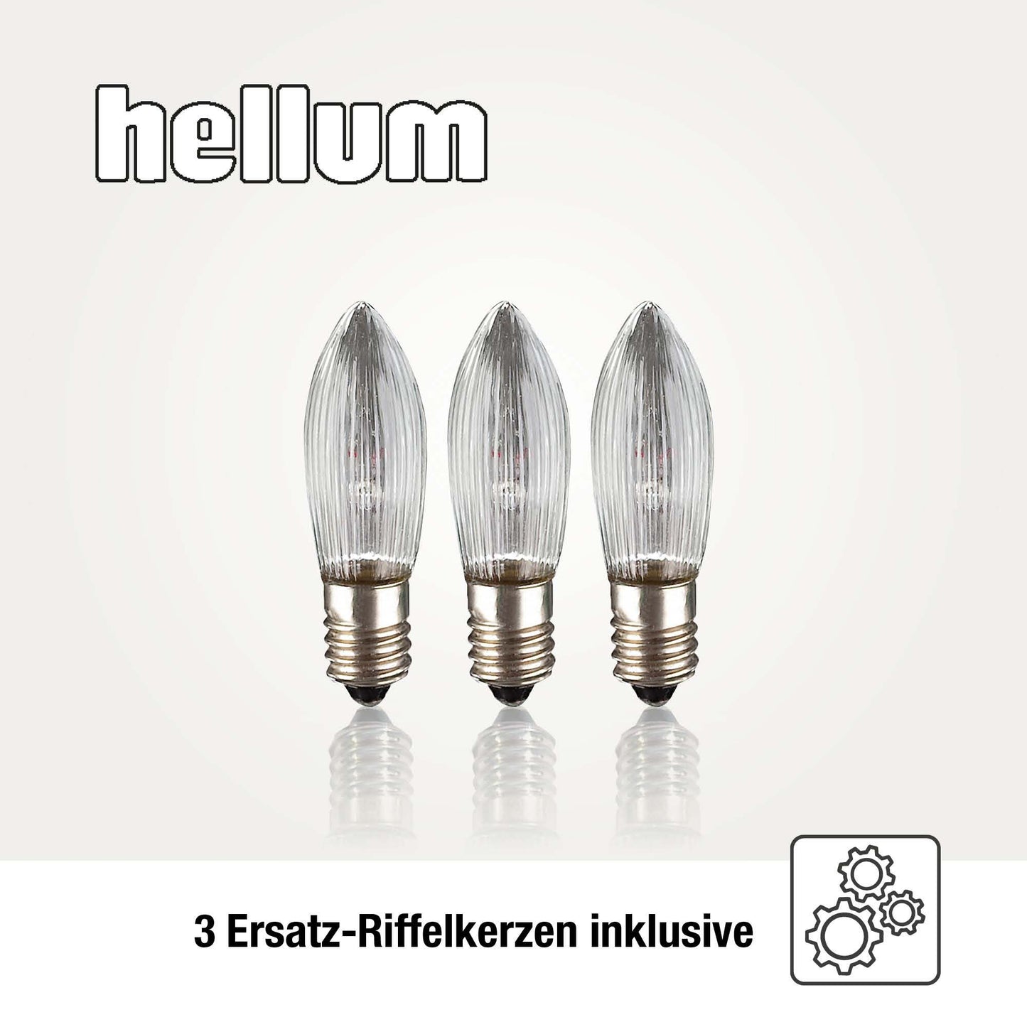 Lichterkette Weihnachtsbaum innen 20 teilig, Made in Germany, Riffelkerzen, mit Wachstropfen, inkl. 3 Ersatzkerzen, elfenbein, Glühfaden