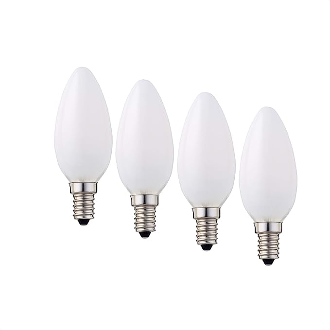 4er-Set_LED-Kerzenlampe C35,  E14, 4,5 W, matt