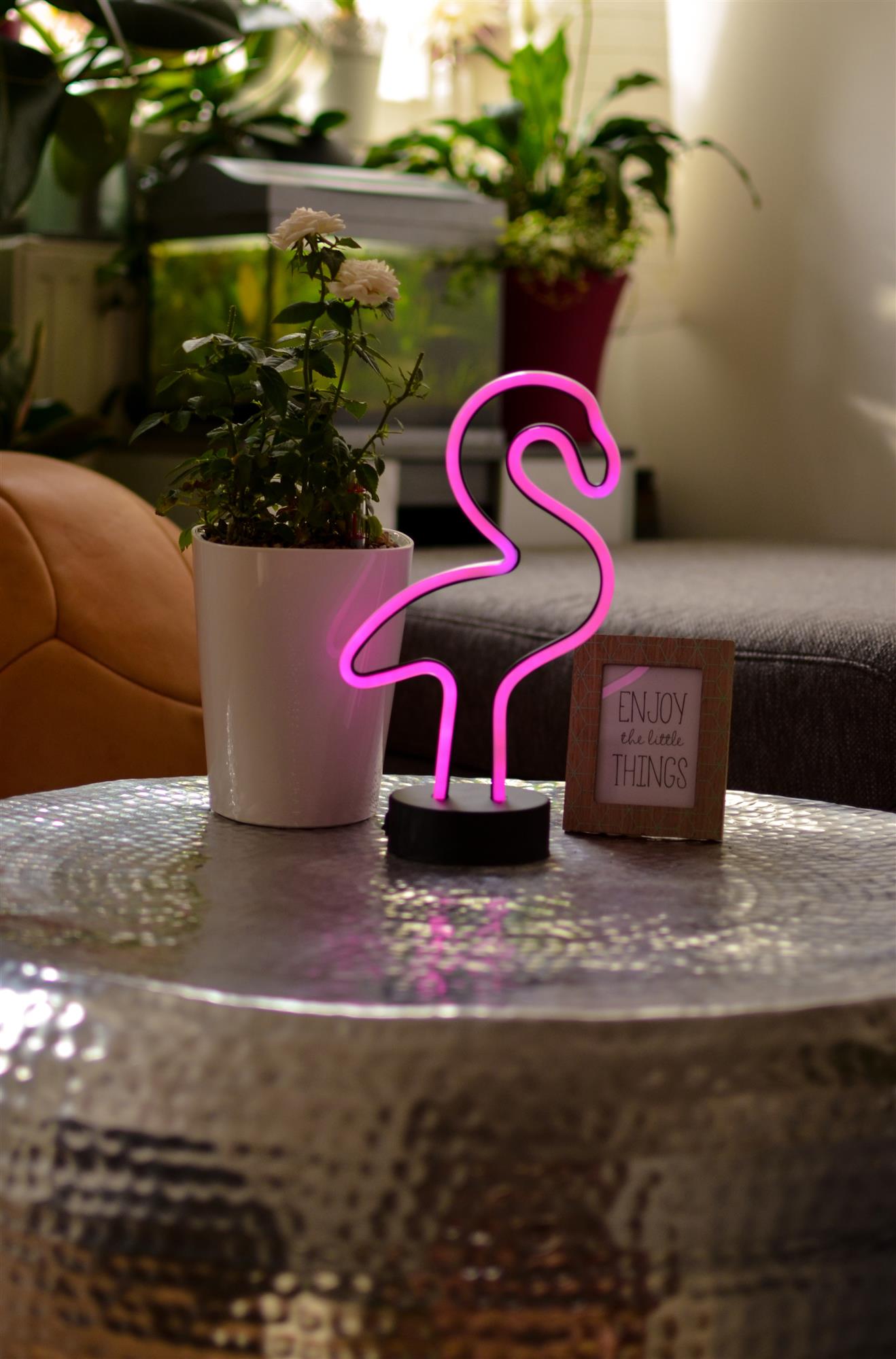 LED-Flamingo, pink, Höhe: 30 cm, batteriebetrieben