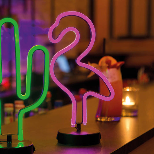 LED-Flamingo, pink, Höhe: 30 cm, batteriebetrieben