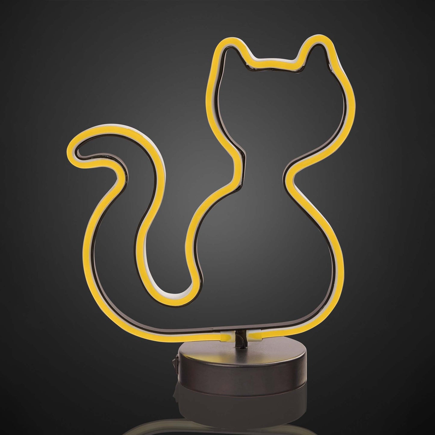 LED-Katze, orange, Höhe: 30 cm, batteriebetrieben